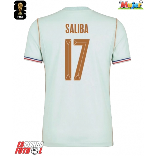 Francia William Saliba #17 Segunda Equipación Mujer Mundial 2026 Manga Corta